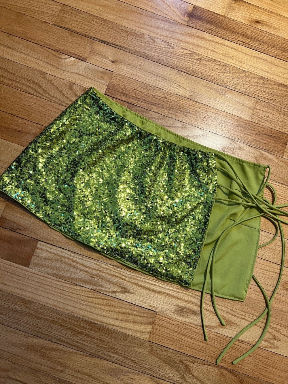 Shein Green Sequin Mini Skirt